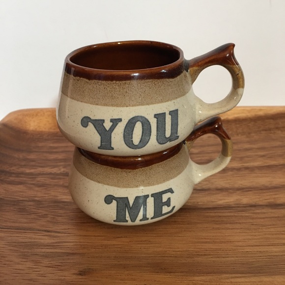 VTG Me and You Stoneware Mugs - Picture 12 of 14